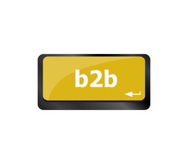 word b2b on digital computer keyboard key