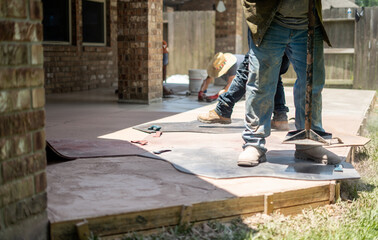 stamped concrete stamping