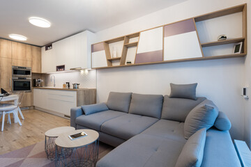 Interior of living room in modern apartment