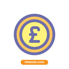 coin icon isolated on white background. for your web site design, logo, app, UI. Vector graphics illustration and editable stroke. EPS 10.