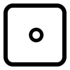 Dice Flat Icon Isolated On White Background