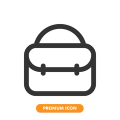 briefcase icon isolated on white background. for your web site design, logo, app, UI. Vector graphics illustration and editable stroke. EPS 10.