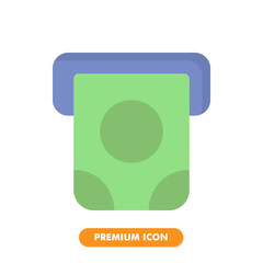 atm machine icon isolated on white background. for your web site design, logo, app, UI. Vector graphics illustration and editable stroke. EPS 10.