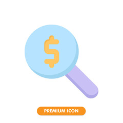 search icon isolated on white background. for your web site design, logo, app, UI. Vector graphics illustration and editable stroke. EPS 10.