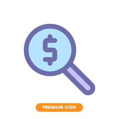 search icon isolated on white background. for your web site design, logo, app, UI. Vector graphics illustration and editable stroke. EPS 10.