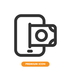 online payment icon isolated on white background. for your web site design, logo, app, UI. Vector graphics illustration and editable stroke. EPS 10.