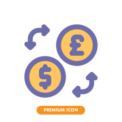 exchange icon isolated on white background. for your web site design, logo, app, UI. Vector graphics illustration and editable stroke. EPS 10.