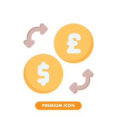 exchange icon isolated on white background. for your web site design, logo, app, UI. Vector graphics illustration and editable stroke. EPS 10.