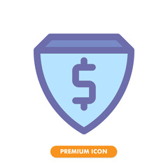 shield icon isolated on white background. for your web site design, logo, app, UI. Vector graphics illustration and editable stroke. EPS 10.