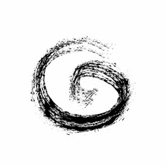 G initials grudge ink art logo and vector icon