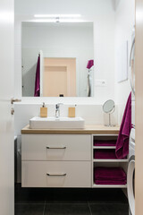 Interior of modern apartment bathroom