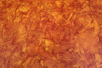 Abstract old red yellow brown grunge wall background and texture.