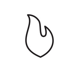 Fire icon vector logo design template