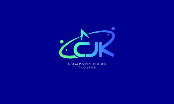 Abstract Minimal Initial Letters CJK Logo Design for a tech company business