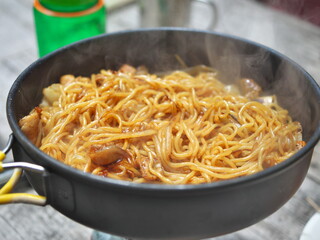 登山で作る焼きそば