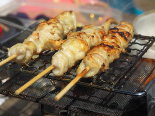 登山で焼く焼き鳥