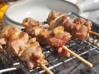 登山で焼く焼き鳥