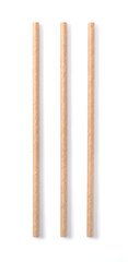 Paper straws on a white background