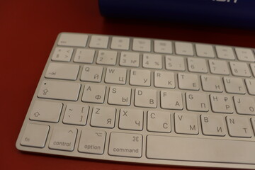 laptop keyboard on office table