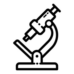 Microscope Flat Icon Isolated On White Background