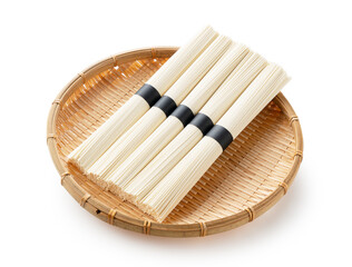  Somen noodles.Japanese very thin noodle made of wheat flour