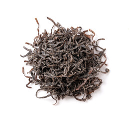 Japanese Salted Kelp on a White Background