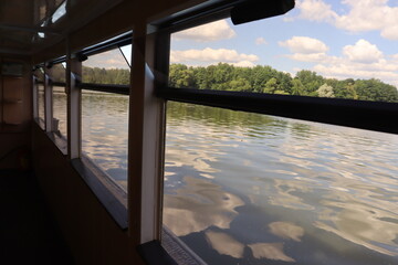 lake view from ship passenger cabins