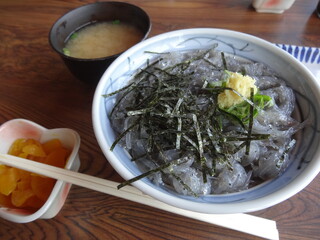 江の島の生しらす丼/Japanese whitebait donburi at Enoshima island