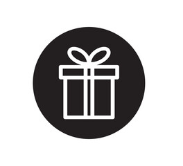Gift icon vector logo design template