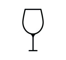 Wine glass icon vector logo design template