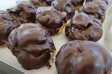 초코 슈크림 진열 판매