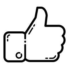 Like Flat Icon Isolated On White Background