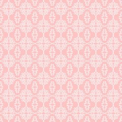 Pink background pattern. Decorative wallpaper texture. Seamless floral pattern for fabric, tiles, interior design or wallpaper. Background vector image