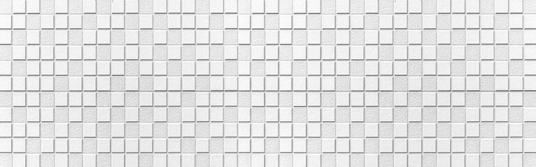 Panorama of Modern white stone wall with stripes texture and seamless background