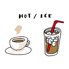 ホットコーヒーとアイスコーヒー