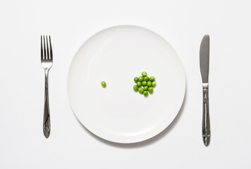 peas on a plate
