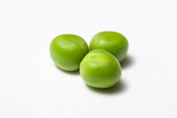 fresh peas isolated on white background
