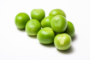 fresh peas isolated on white background
