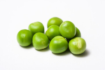 fresh peas isolated on white background
