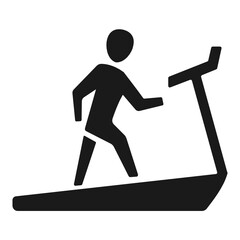 Treadmill exercise icon.