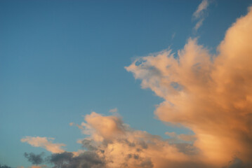 夕暮れ　空　雲　素材