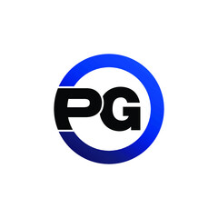 Obraz premium Letter PG monogram logo design vector