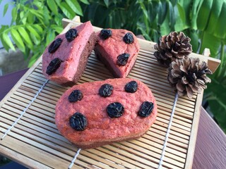 ฺBeetroot long cup cake that No butter, No  flour, No sugar, No butter