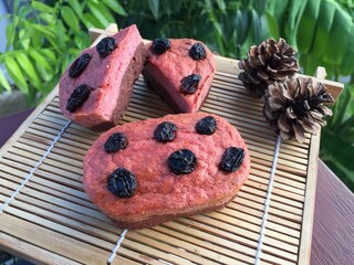 ฺBeetroot long cup cake that No butter, No  flour, No sugar, No butter