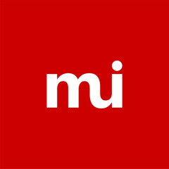 Letter MUI MI Initial Logo Design Vector Template Illustration