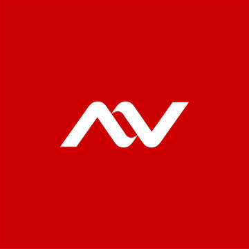 Letter AV Initial Logo Design Vector Template Illustration