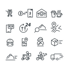 Food and Delivery Icons set,Vector
