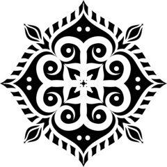 Creative mandala design. Black and white mandala.Mandalas for coloring book. decorative element.