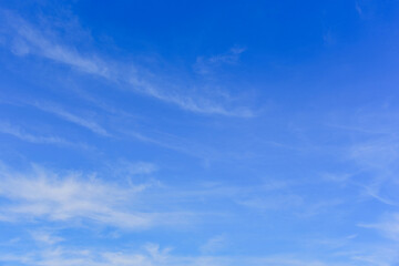 Beautiful white clouds with blue sky, color shade gradient from white to blue for background