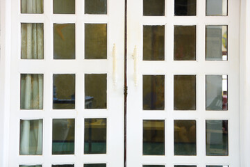 Door of classical design - Vintage styled white door background
